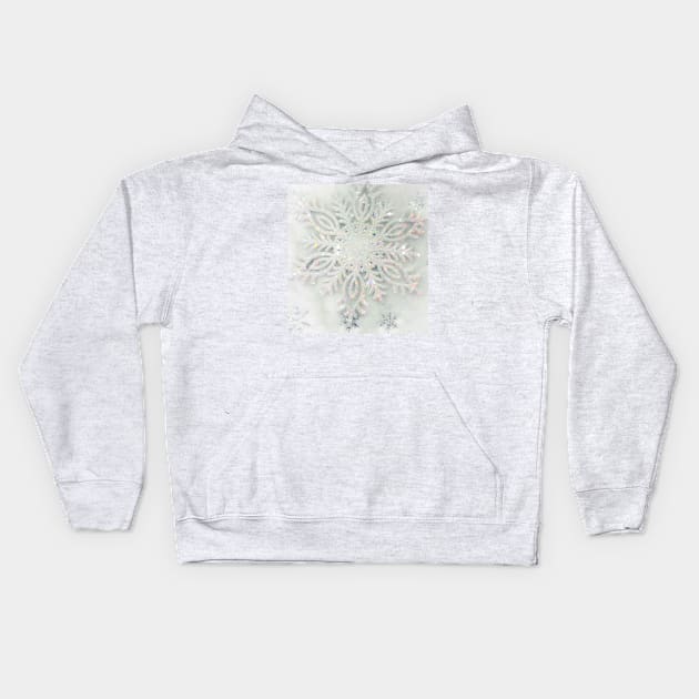 Glittery Snowflake No. 3 Kids Hoodie by asanaworld